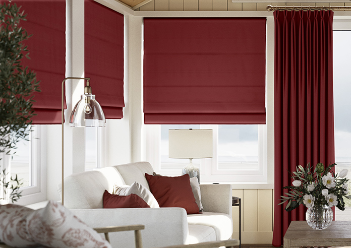 Shima Faux Silk, Wine - Roman Blind - Image 3